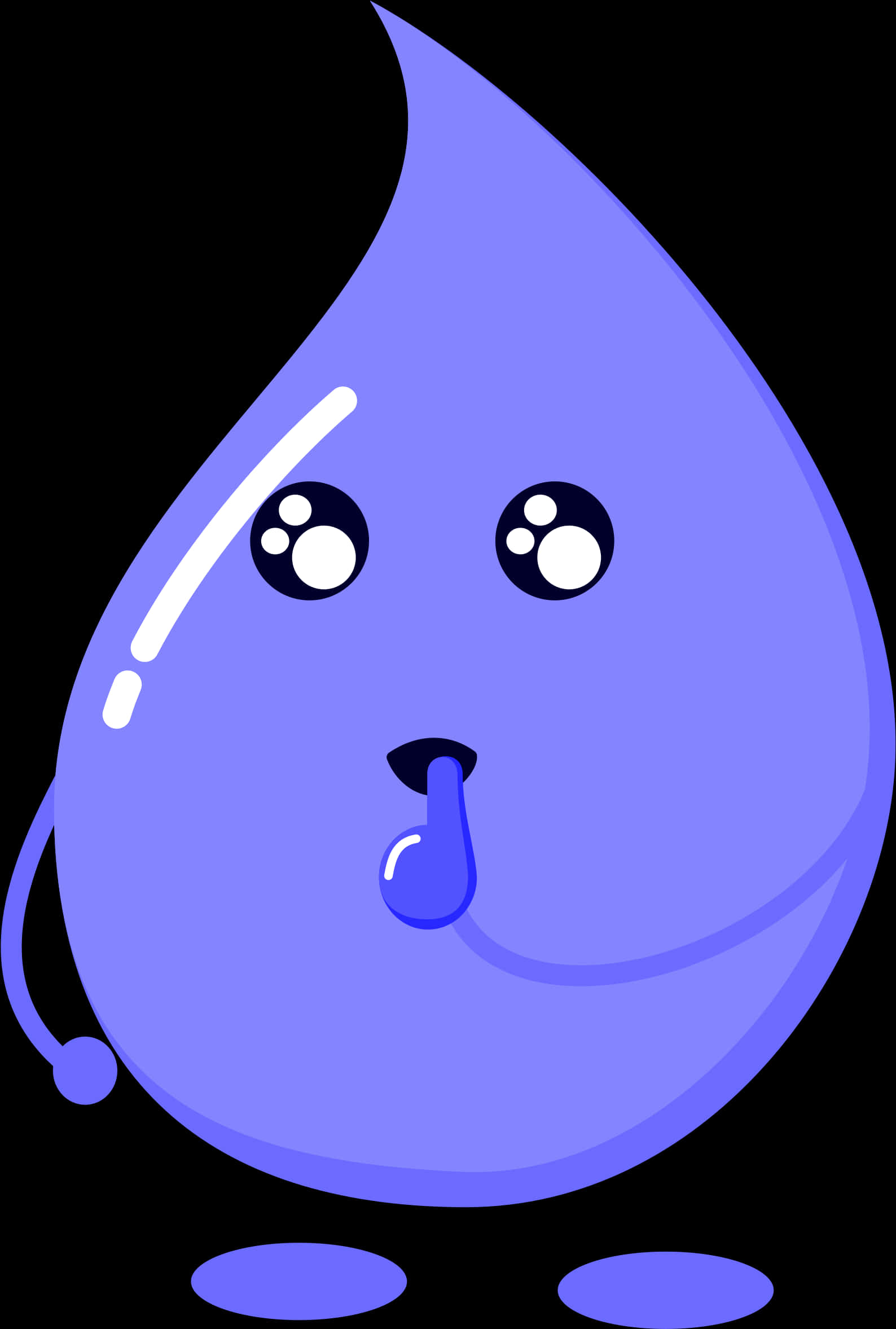 Cartoon Water Drop Character