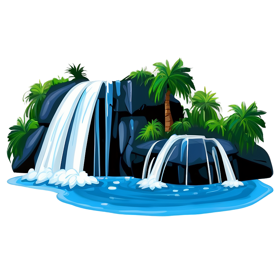 Cartoon Waterfall Scene Png 39