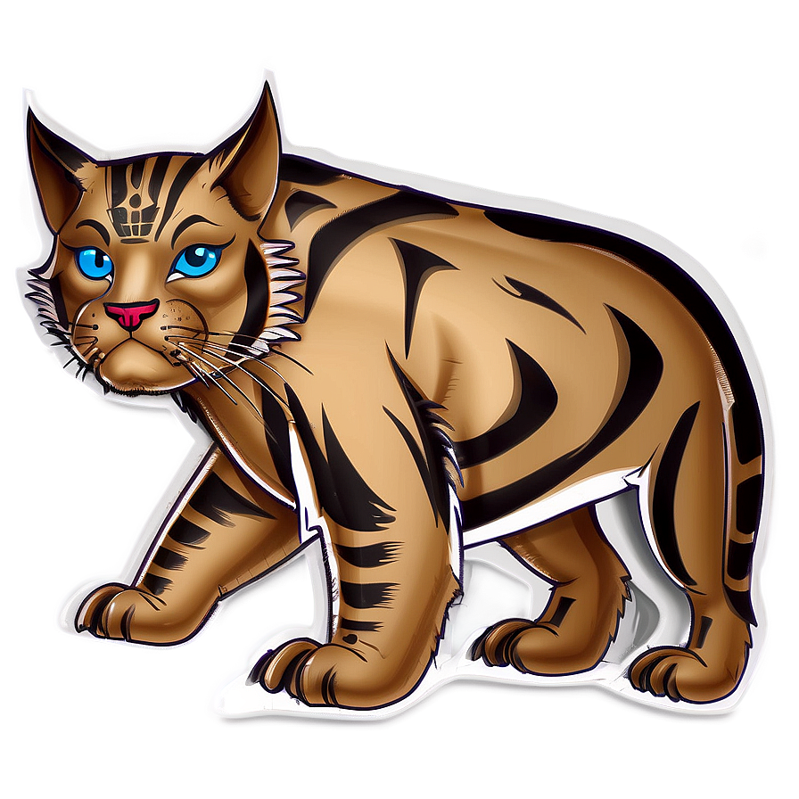 Cartoon Wildcat Drawing Png 06132024