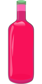 Cartoon Wine Bottle Vector PNG with transparent background