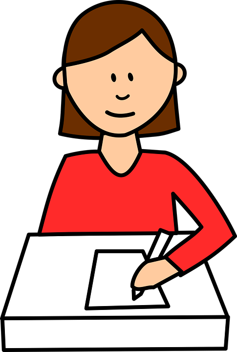 Transparent Seeking Clipart - Woman Writing Clipart, HD Png Download PNG with transparent background