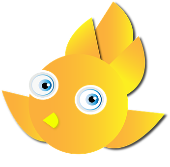 Cartoon Yellow Bird Graphic