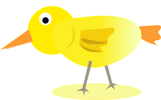 Cartoon Yellow Bird Graphic