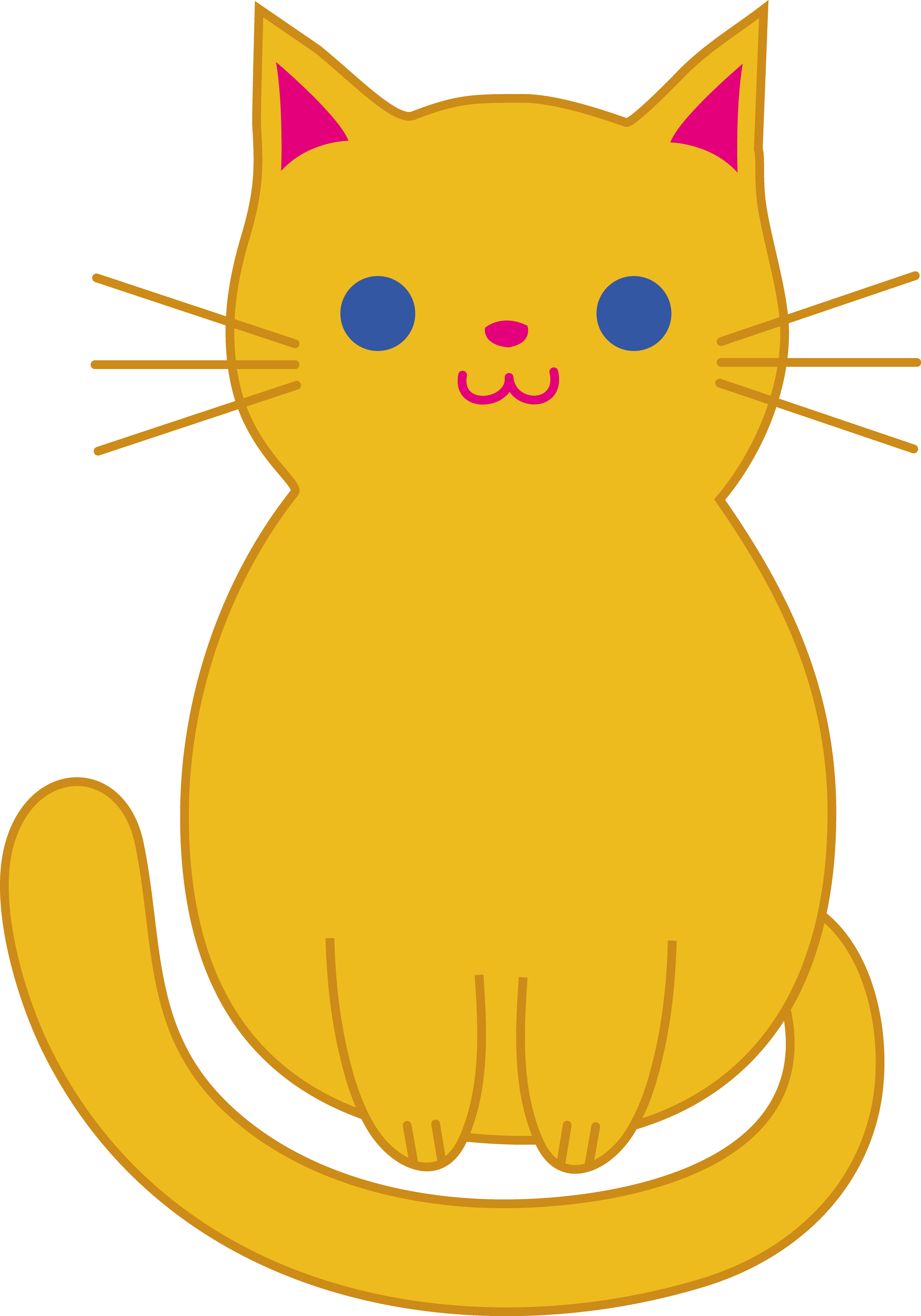 Cartoon Yellow Cat Illustration