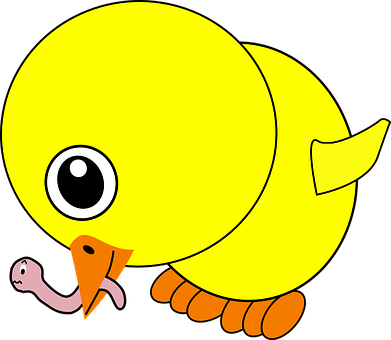 Cartoon Yellow Chick Graphic PNG image with a transparent background, free high-resolution download