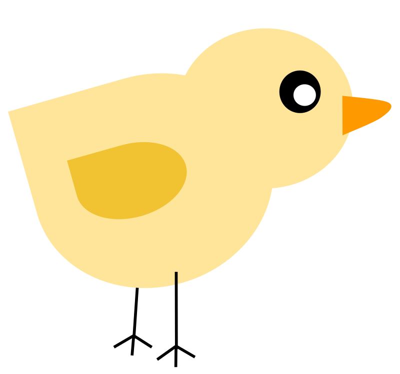 Cartoon Yellow Chick Graphic PNG image with a transparent background, free high-resolution download