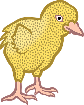 Cartoon Yellow Chick Illustration