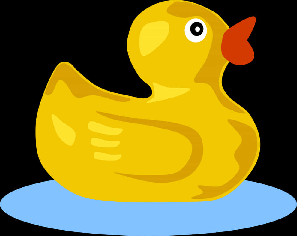 Cartoon Yellow Rubber Duck PNG with transparent background