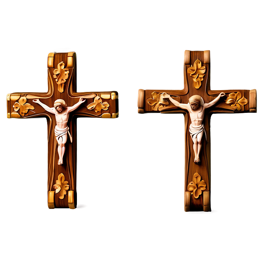 Carved Catholic Cross Showcase Png Dob