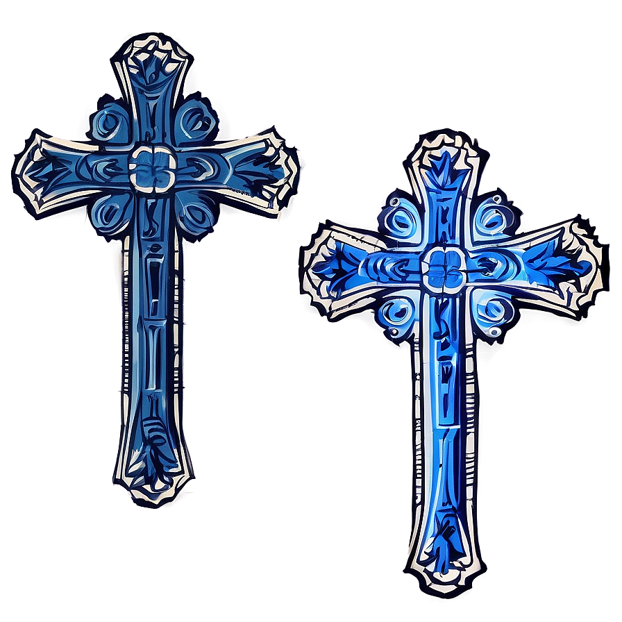 Carved Cross Blueprint Png 32