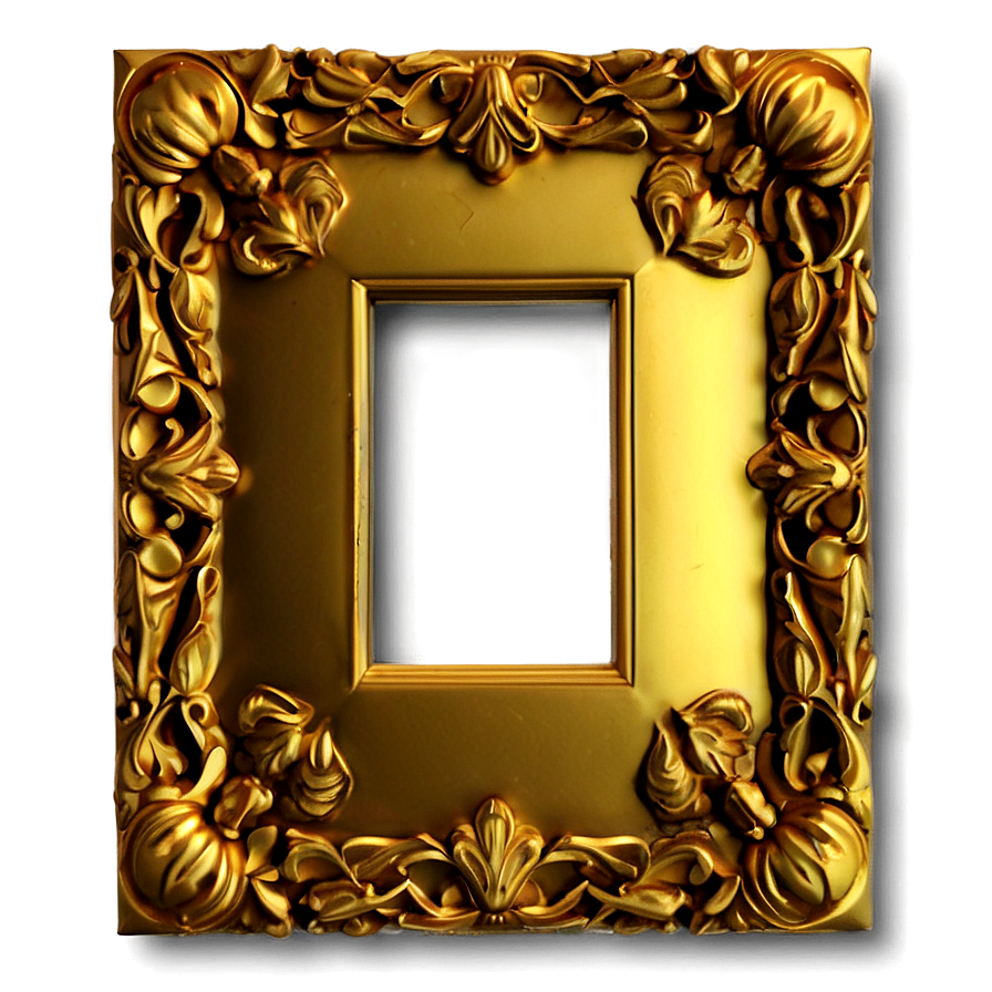 Carved Gold Frame PNG   bft PNG image with a transparent background, free high-resolution download