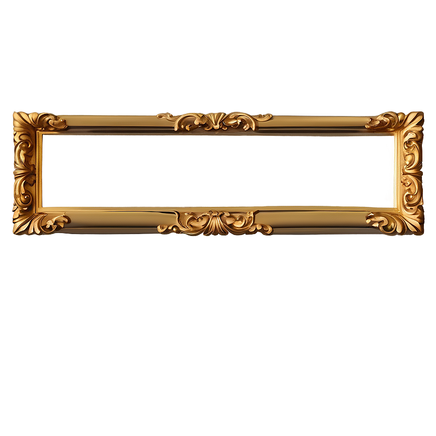 Carved Gold Frame Png Yel49