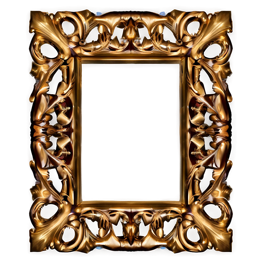 Carved Golden Frame Png Fci