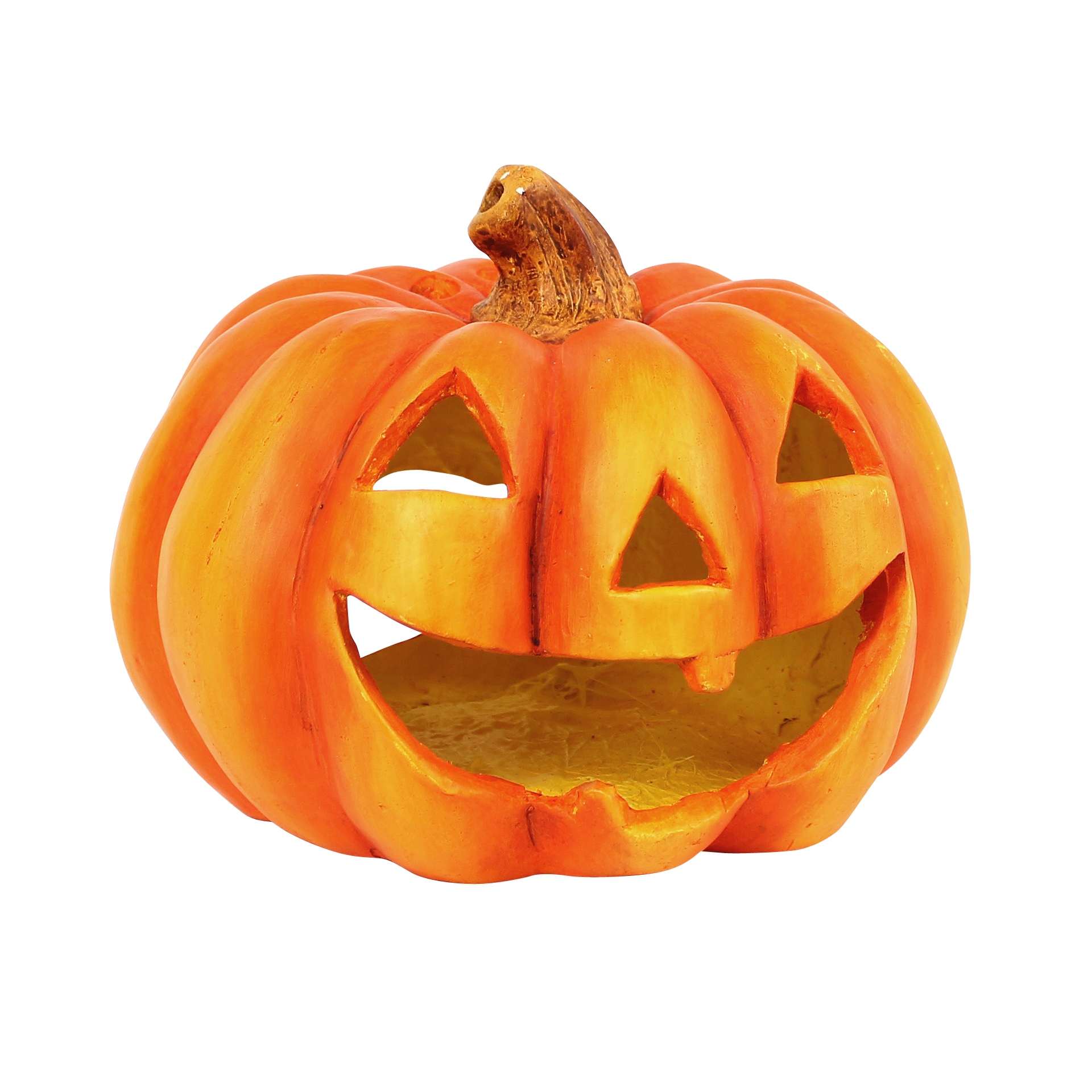 Carved Halloween Pumpkin Black Background PNG with transparent background