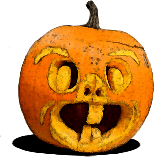 Carved Pumpkin Lantern PNG with transparent background
