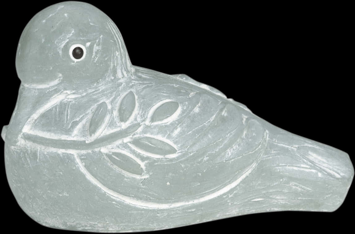 Carved Soapstone Dove Sculpture PNG with transparent background