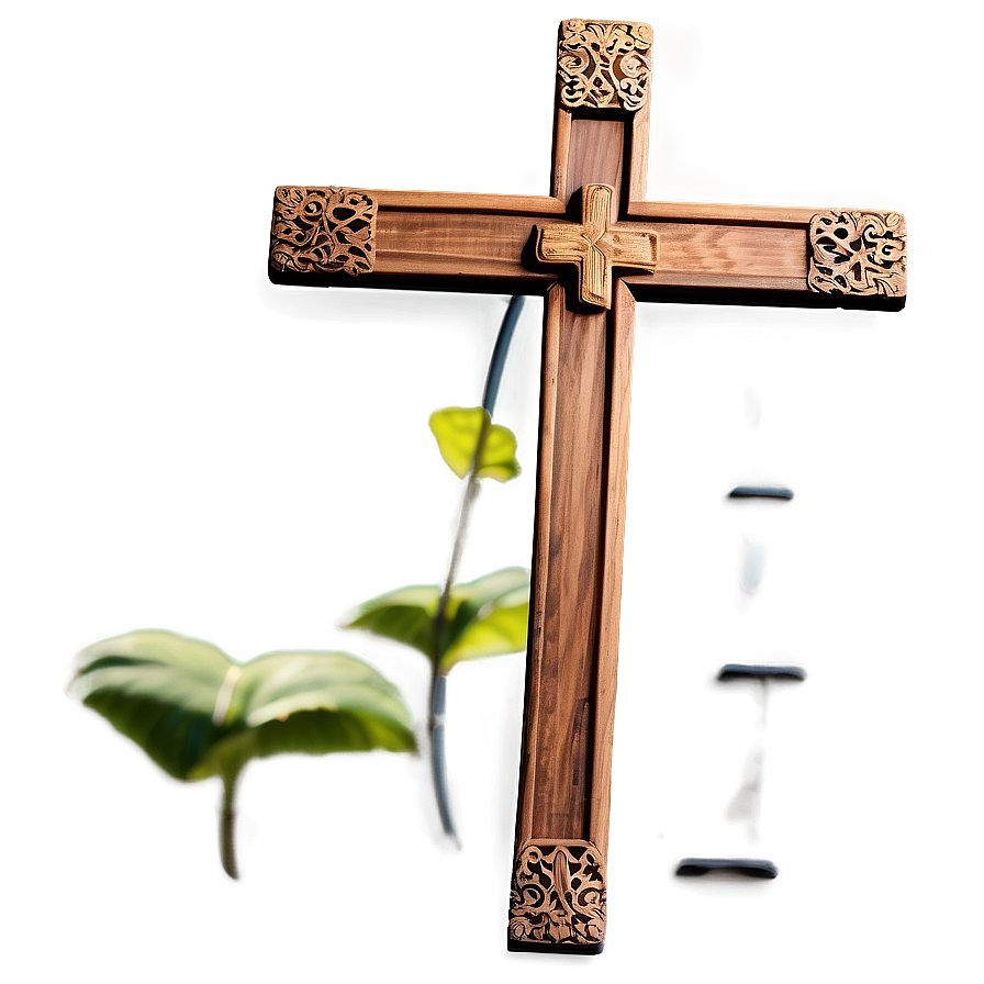 Carved Wooden Cross PNG 53 PNG with transparent background