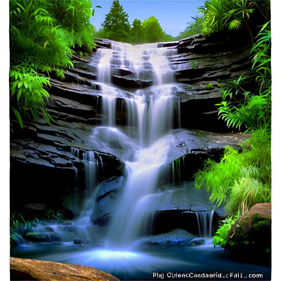 Cascading Waterfall Png 06252024