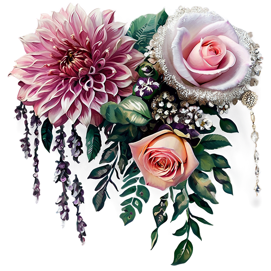 Cascading Wedding Bouquets Png Avv35