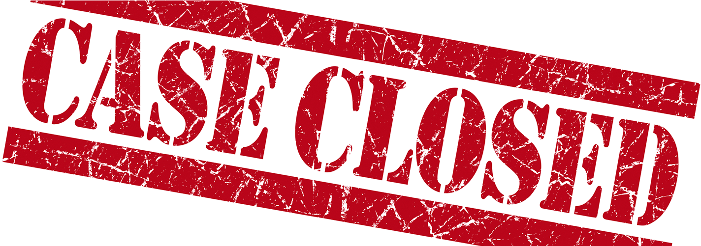 Case Closed Stamp PNG image with a transparent background, free high-resolution download