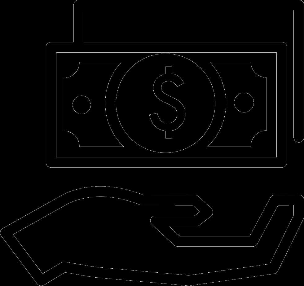 Cash In Hand Icon PNG image with a transparent background, free high-resolution download