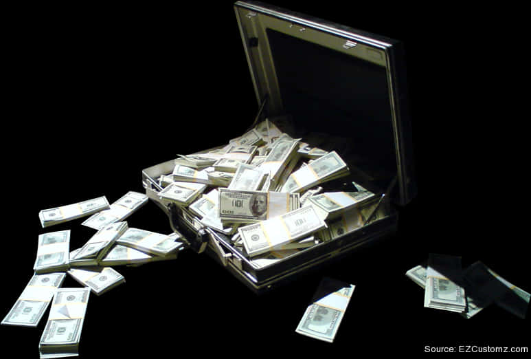 Cash Overflowing Briefcase