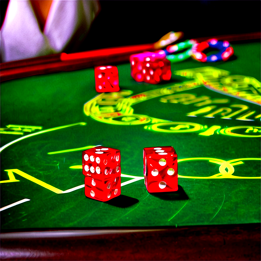 Casino Diceand Chipson Table