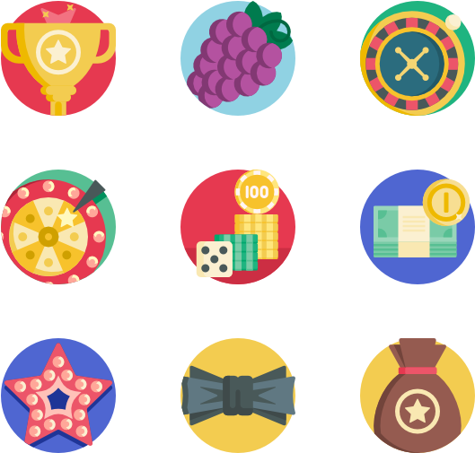 Casino Jackpot Icons Set