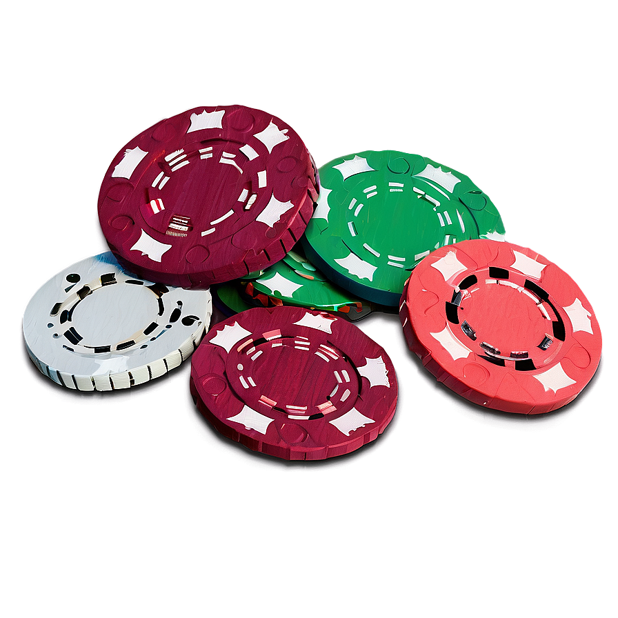 Casino Poker Chips Stacked