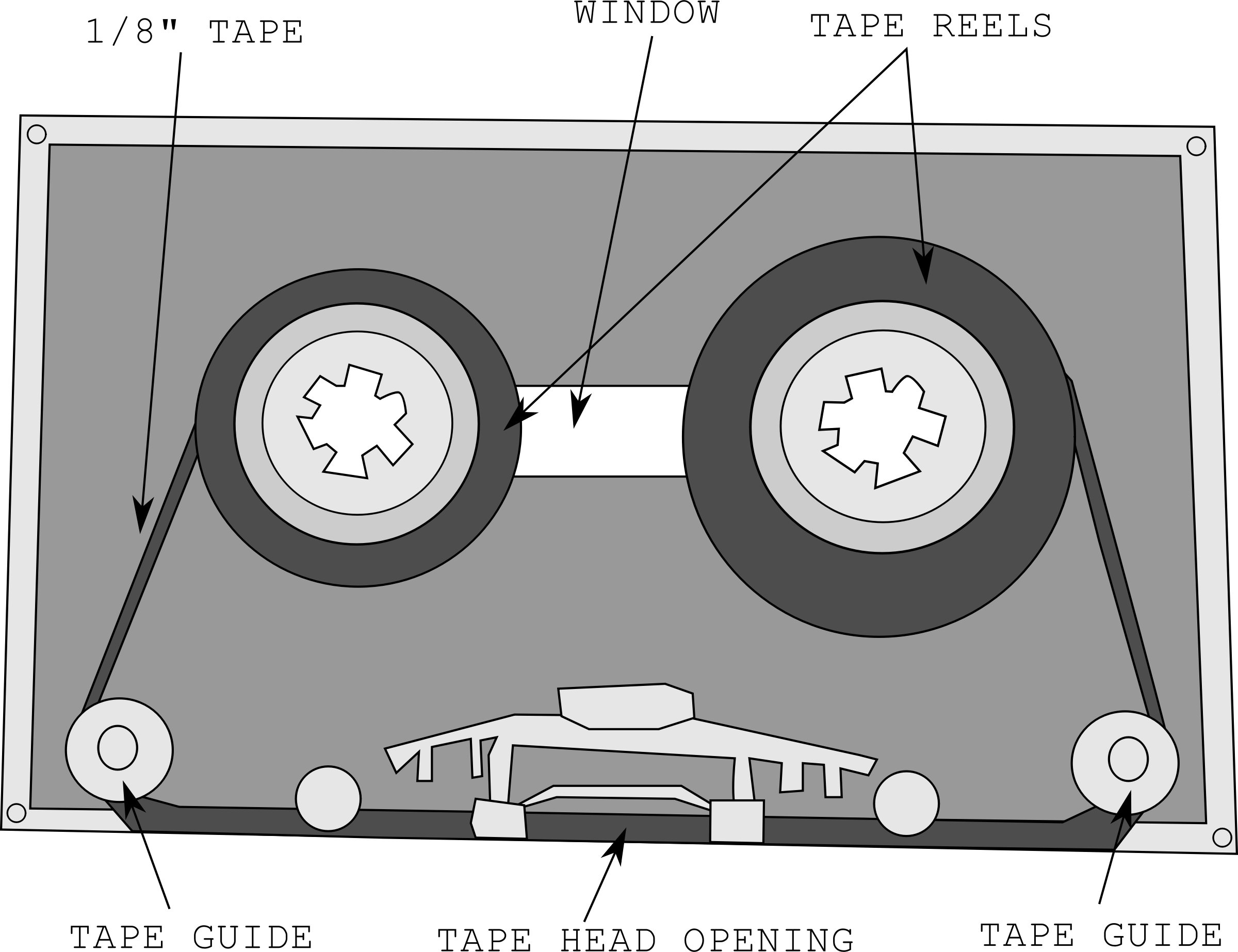 Inside A Tape Clip Arts - Whats Cassette Tape Inside, HD Png Download PNG with transparent background