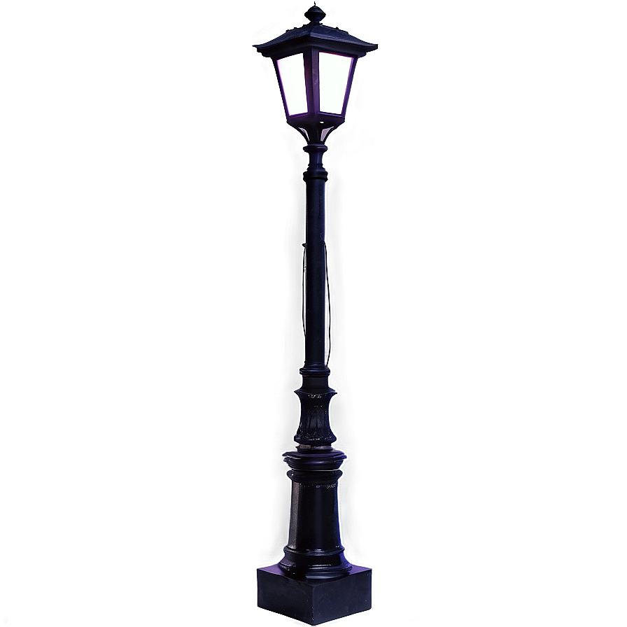 Cast Iron Black Light Post Png 74