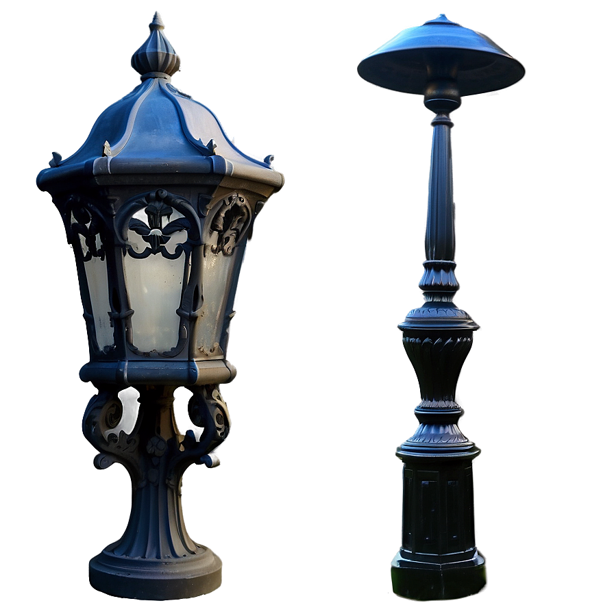 Cast Iron Black Light Post Png 88