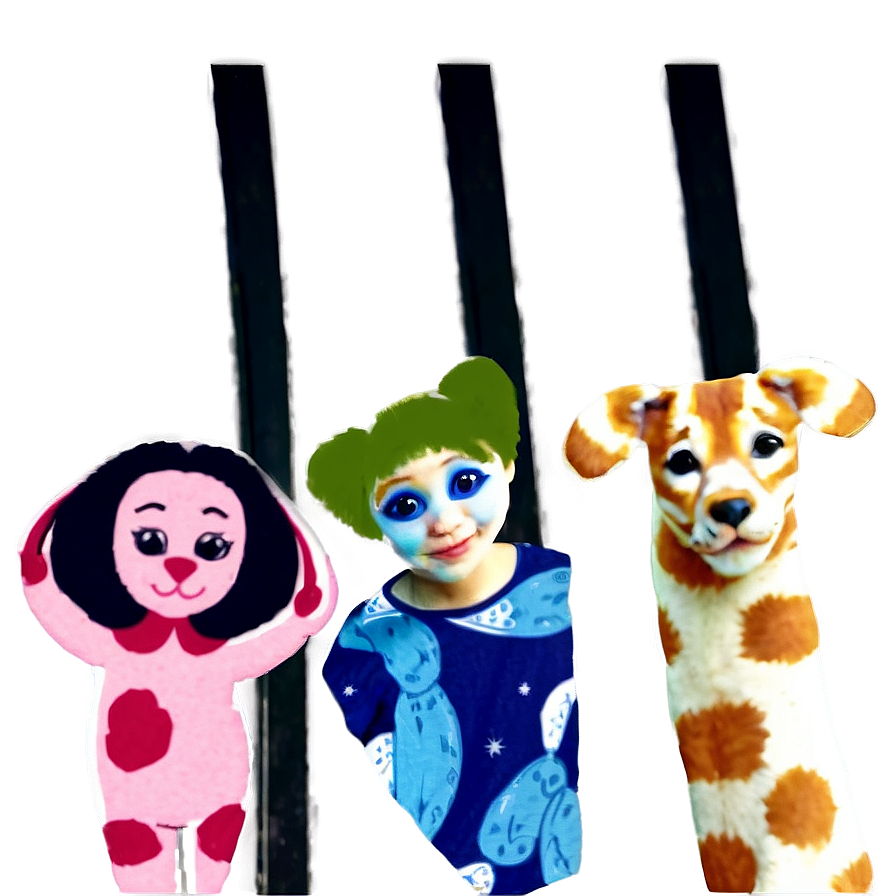 Cast with Animal Stickers PNG hpd PNG with transparent background