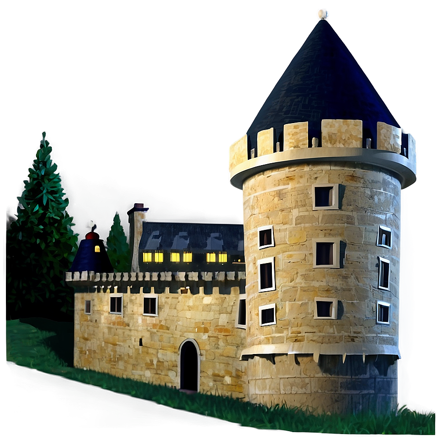 Castle At Night Png Tva6