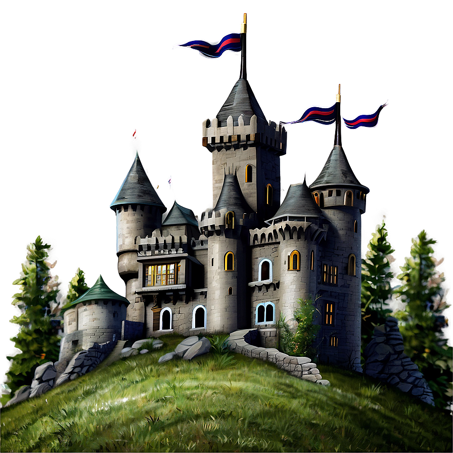 Castle In Meadow Png Ryy