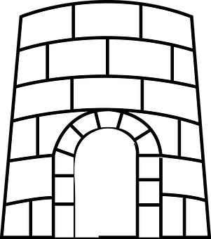 Castle Tower Silhouette PNG with transparent background
