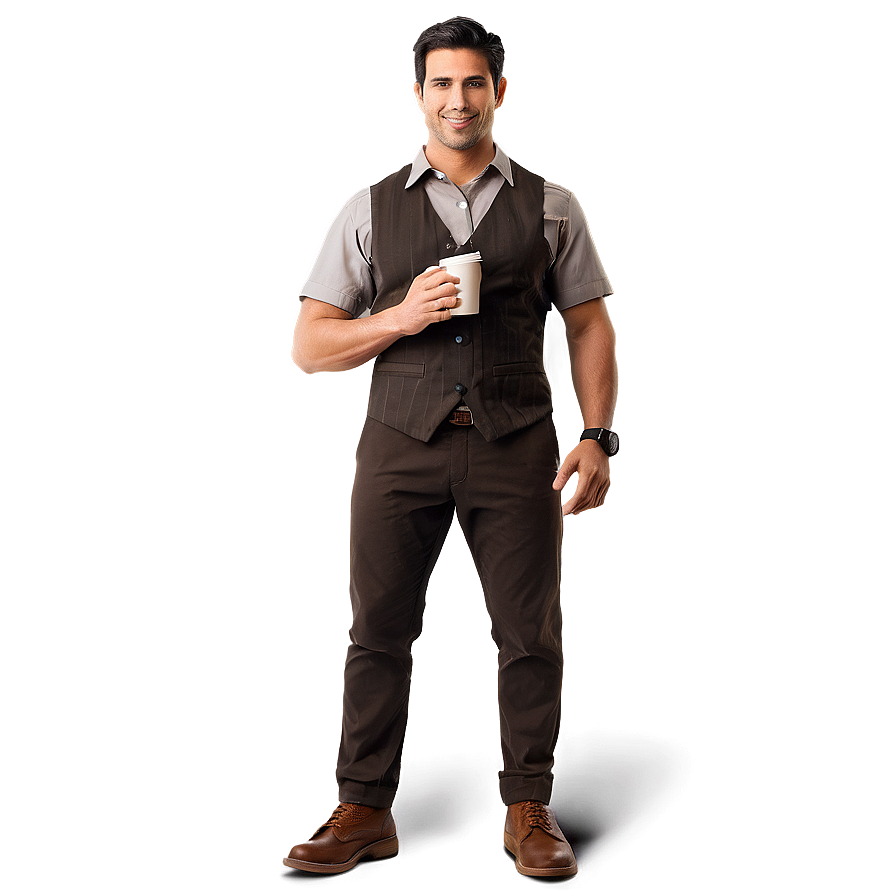 Casual Barista Uniform Png 39