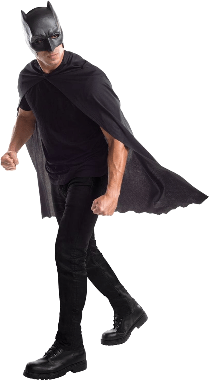 Adult Dawn Of Justice Batman Mask - Batman Cape And Mask, HD Png Download PNG with transparent background