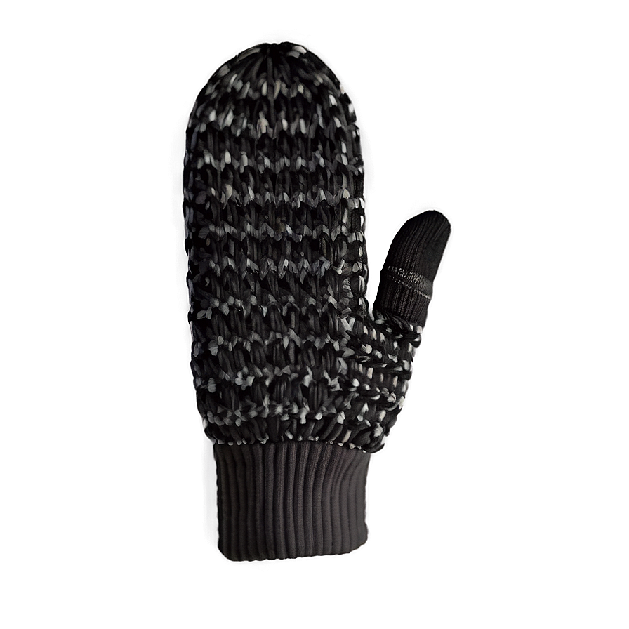 Casual Black Mittens Png 06282024