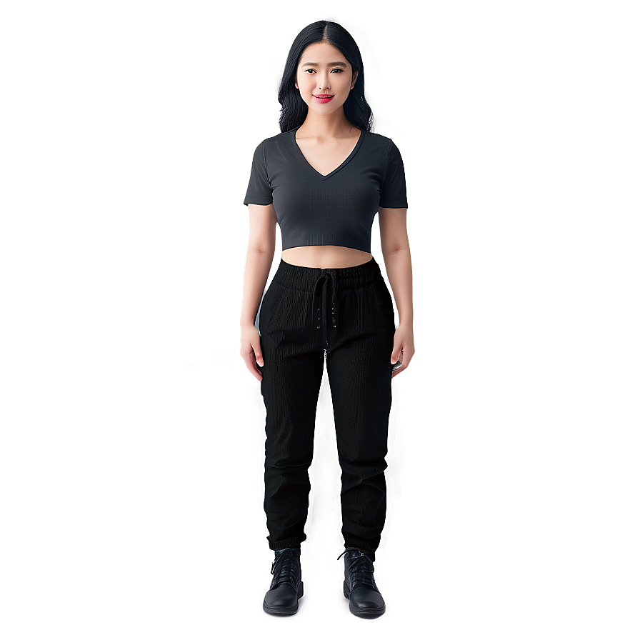 Casual Black Pants PNG gki PNG image with a transparent background, free high-resolution download