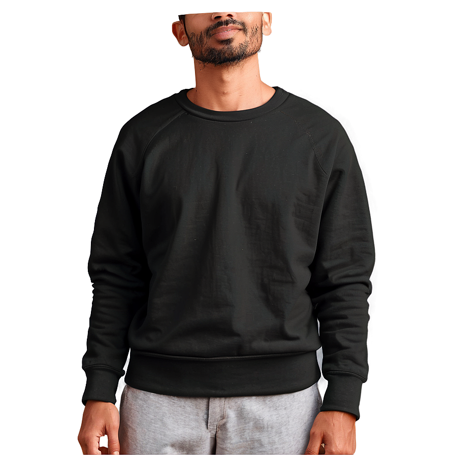 Casual Black Sweatshirt Outfit Png Ixp