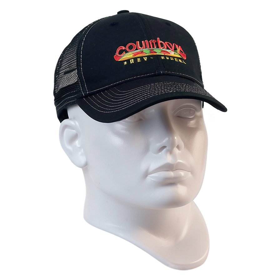 Casual Black Trucker Hat Png 06282024