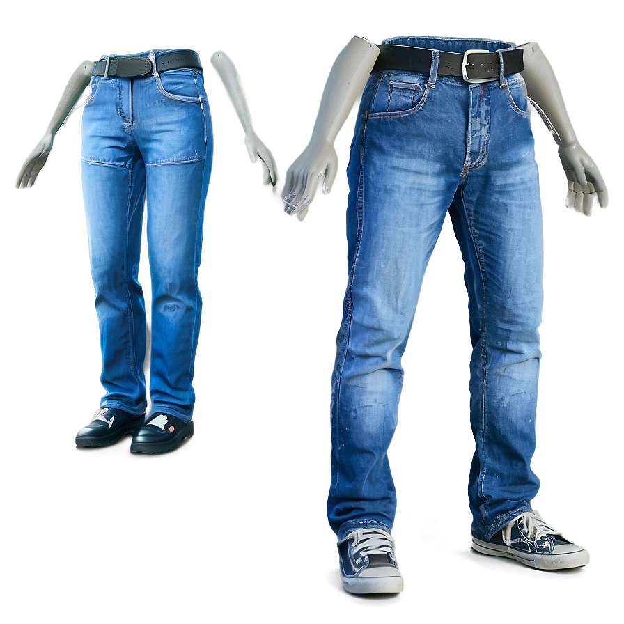 Casual Blue Denim Pants Png Cdo