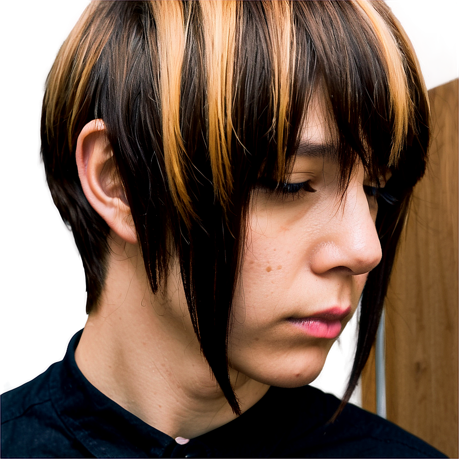 Casual Emo Hair Look Png Nsu