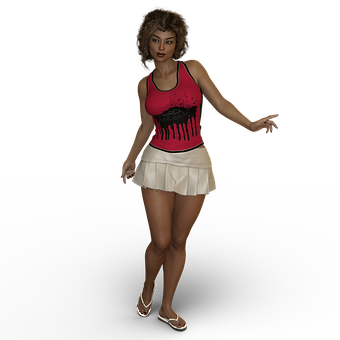 Casual Female3 D Model Pose