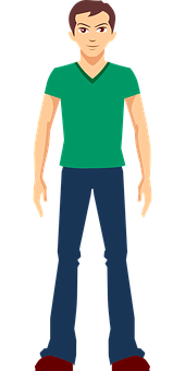 Casual Man Vector Illustration PNG with transparent background