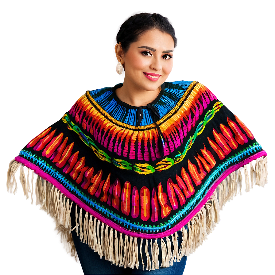 Casual Mexican Poncho Wear Png Tfi64