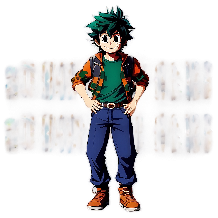 Casual Outfit Deku PNG 05062024 PNG with transparent background