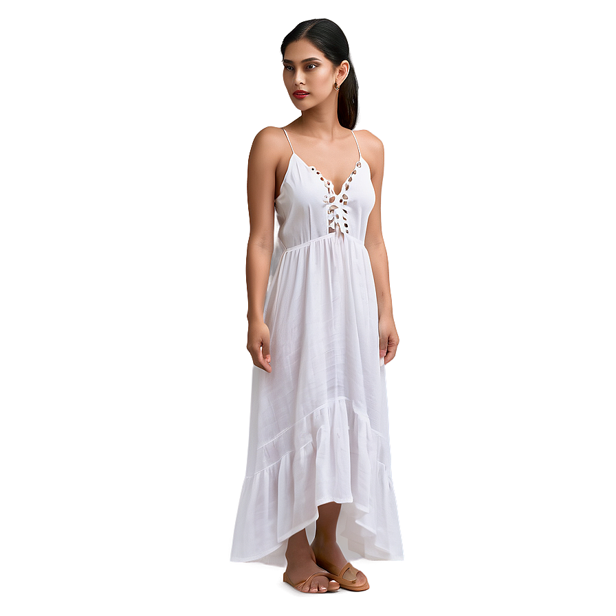 Casual White Sundress Png 77