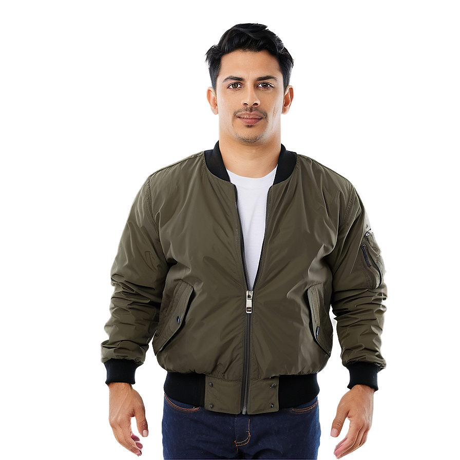 Casual Zip-up Bomber Png 06282024